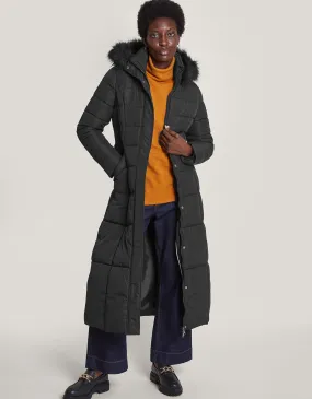 Maxi Padded Coat Black Morgan Hooded