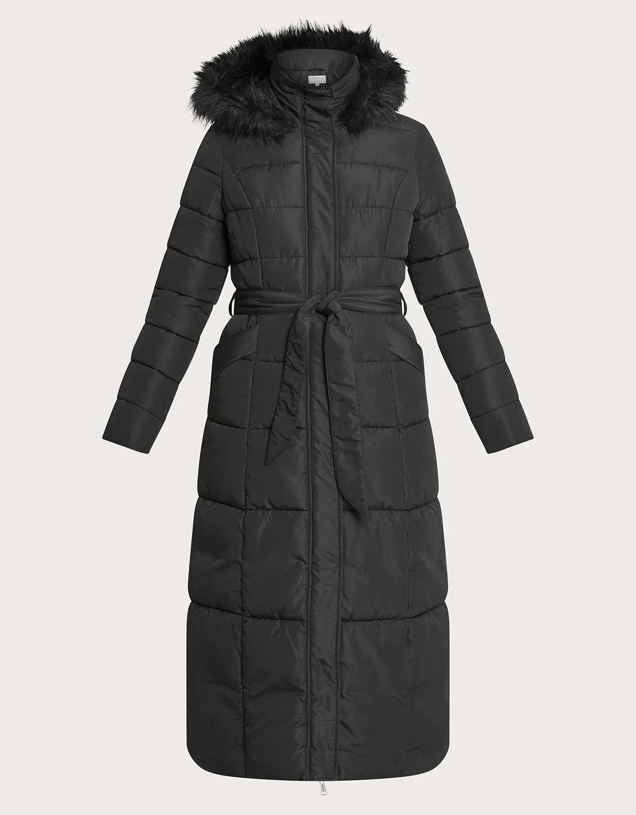 Maxi Padded Coat Black Morgan Hooded