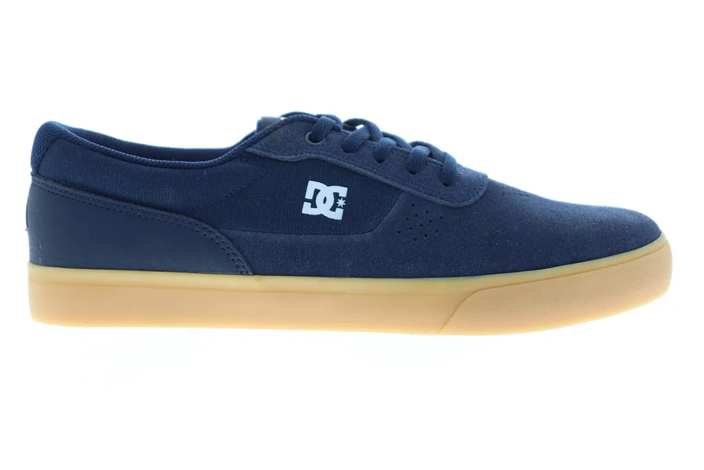 Men's Blue Suede Skate Sneakers Shoes - DC Switch ADYS300431 - Lace Up