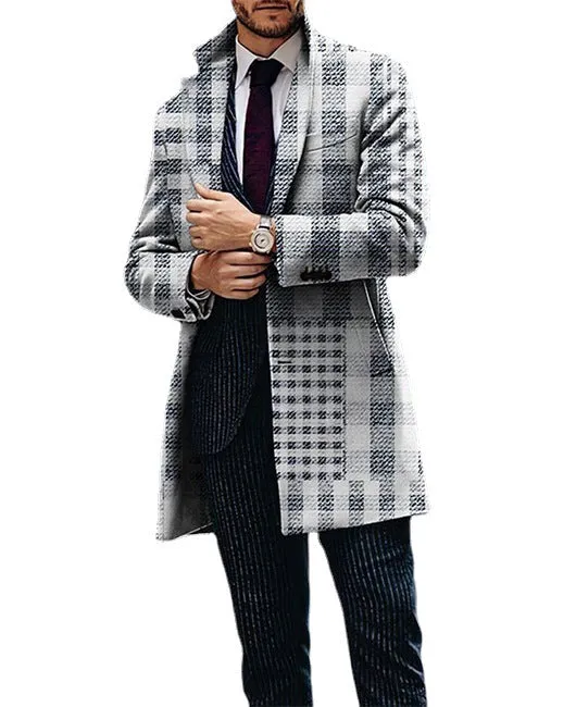 Men's Coat with Big Collar Pocket