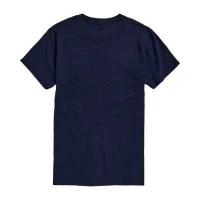 Mens Crew Neck Short Sleeve Regular Fit Americana Graphic T-Shirt