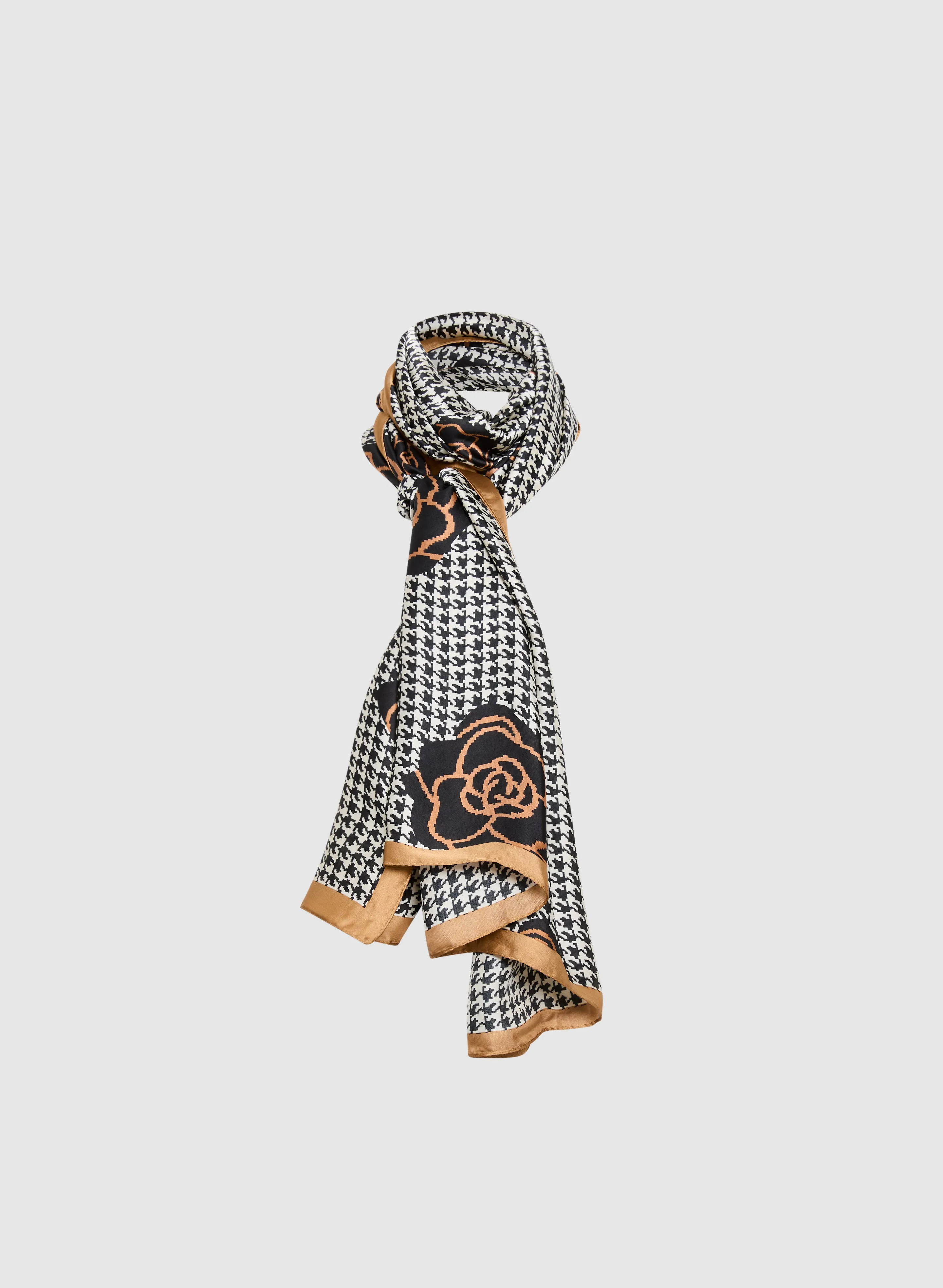 Mix Print Houndstooth Scarf