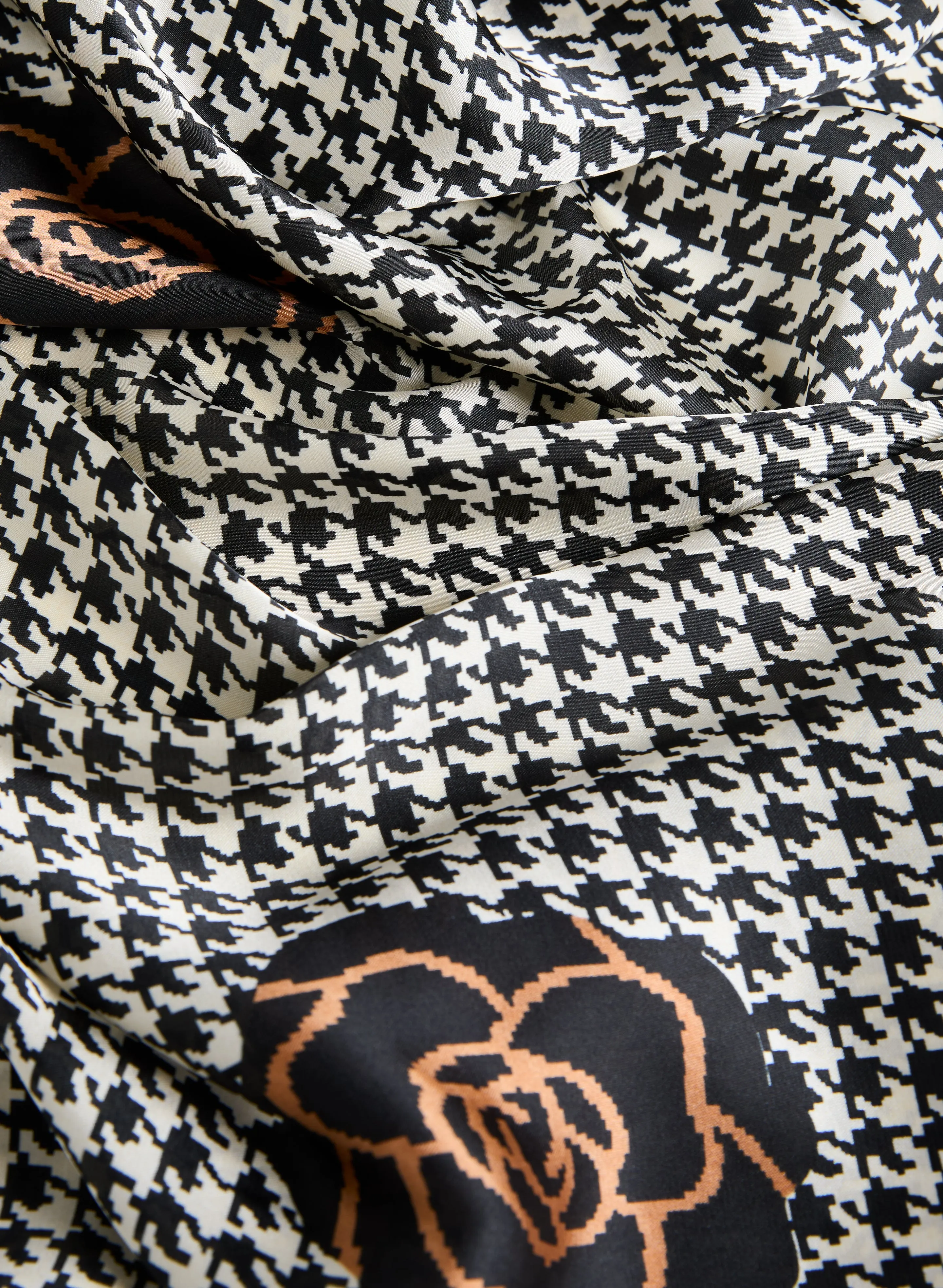 Mix Print Houndstooth Scarf