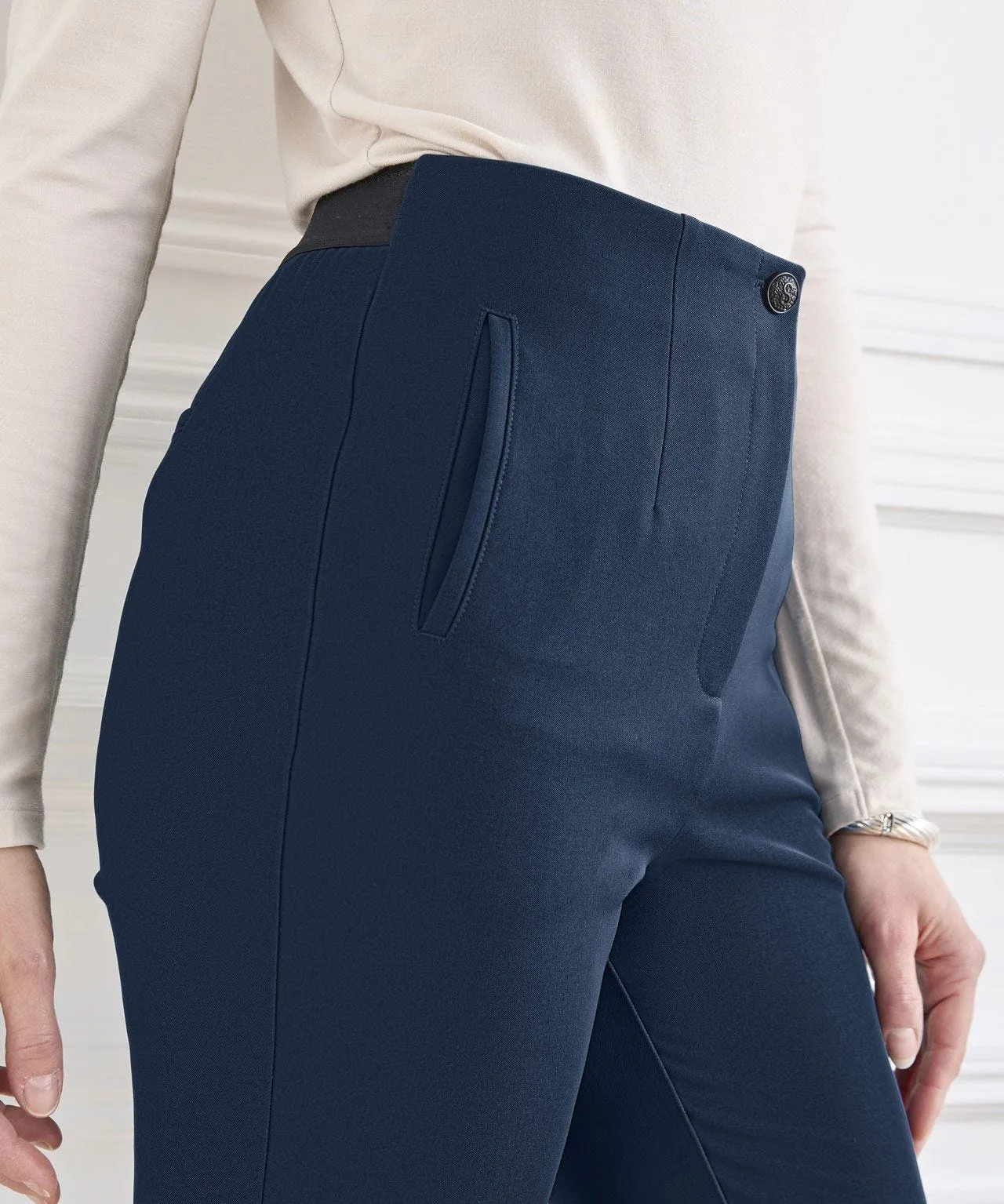 Slim Fit Trousers with Tummy Control