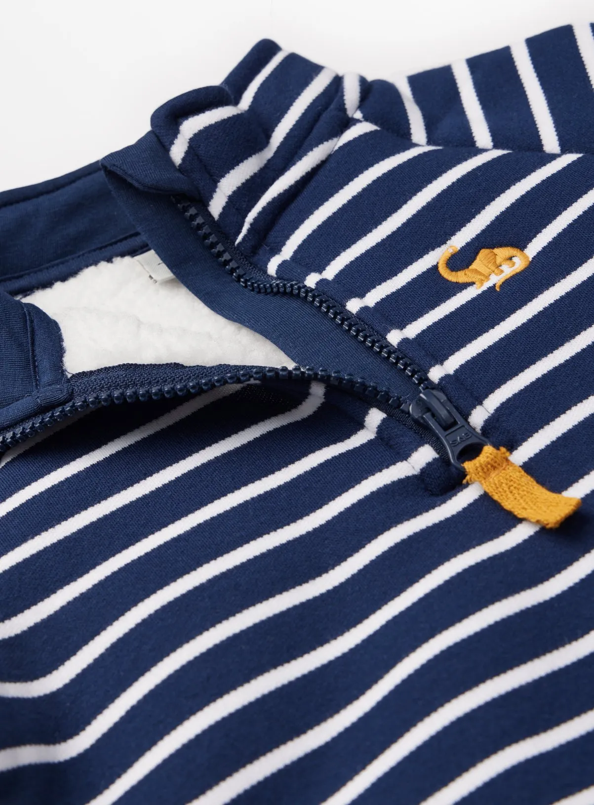 Navy Stripe Quarter Zip Sweatshirt for 1-2 Years - Tu Clothing