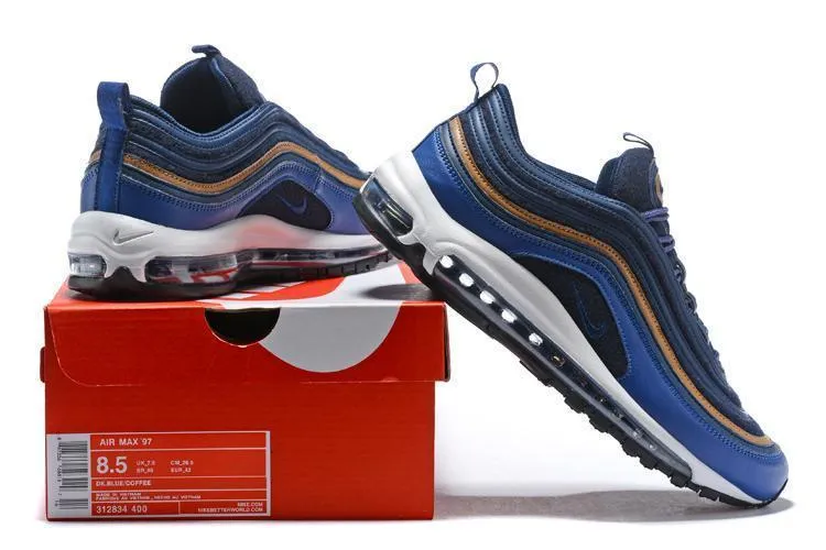 Nike Air Max 97 Dark Blue Coffee Shoes on Sale for Men