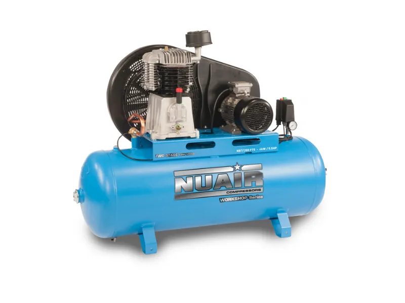 NUAIR NB7/200 FT 5, 4kW/5.5Hp 10 Bar, 200Lt Receiver, 400v Compressor