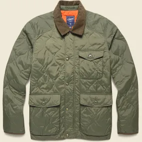 Olive Light Weight Quilted Jacket by Andrew