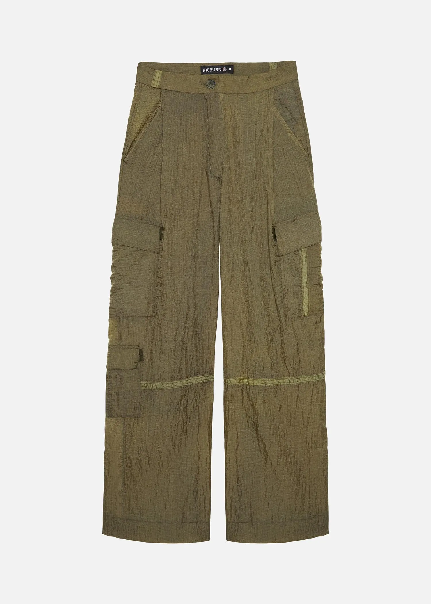 Olive women's parachute pants