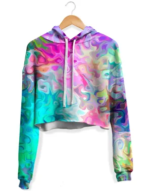 Pastel Confusion Clearance Fleece Crop Hoodie