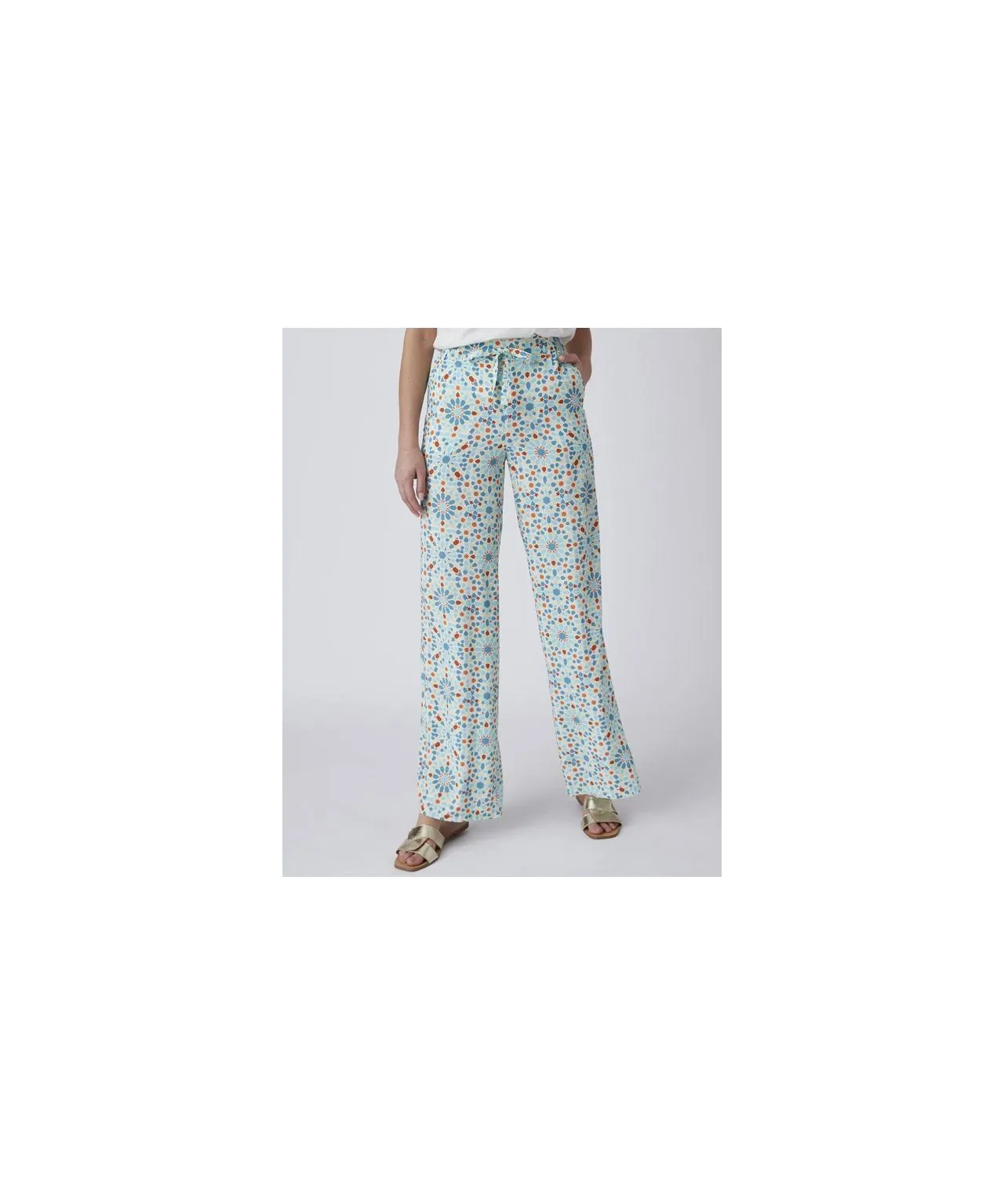 Patterned Palazzo Trousers