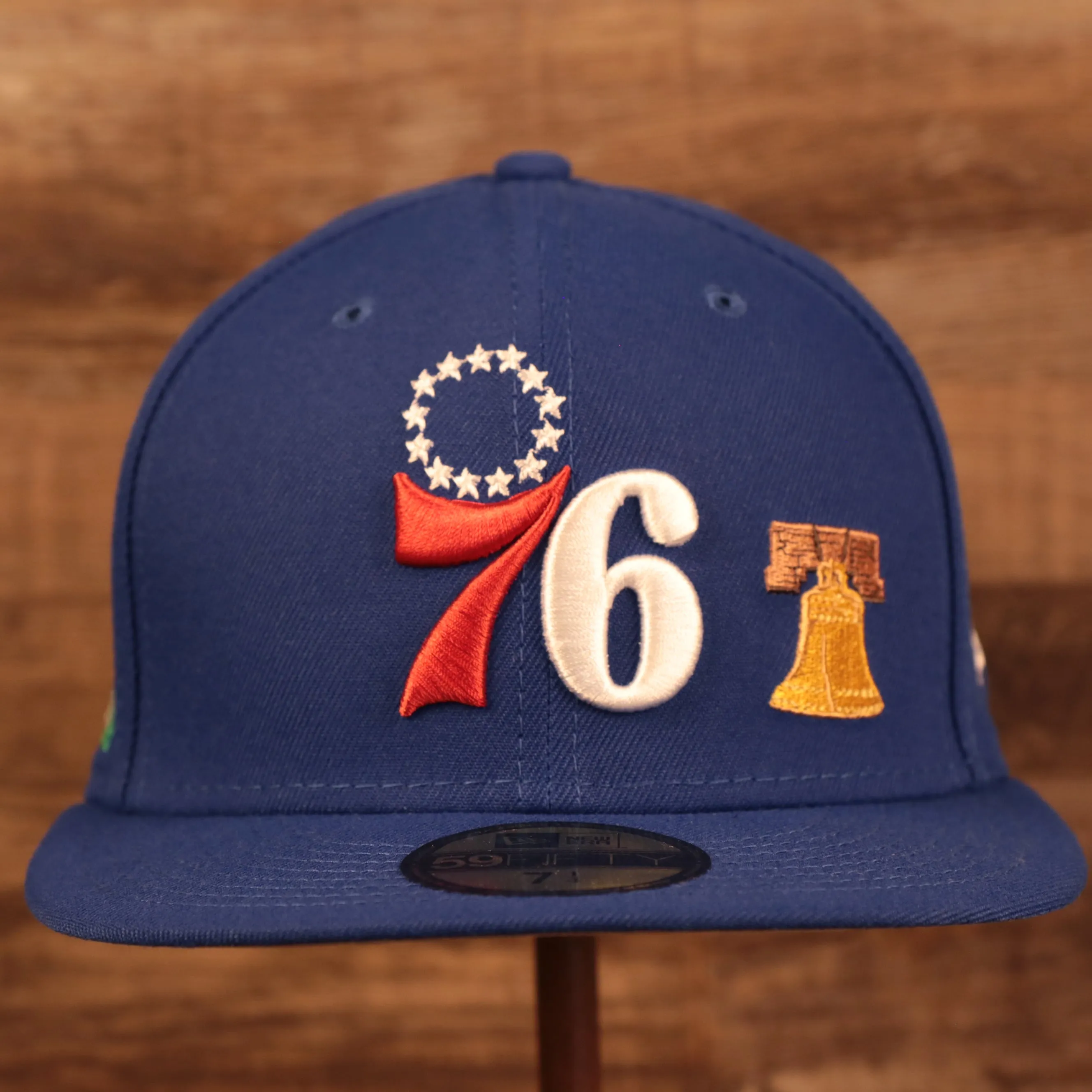 Gray Bottom Philadelphia 76ers City Transit All Over Side Patch 59Fifty Fitted Cap