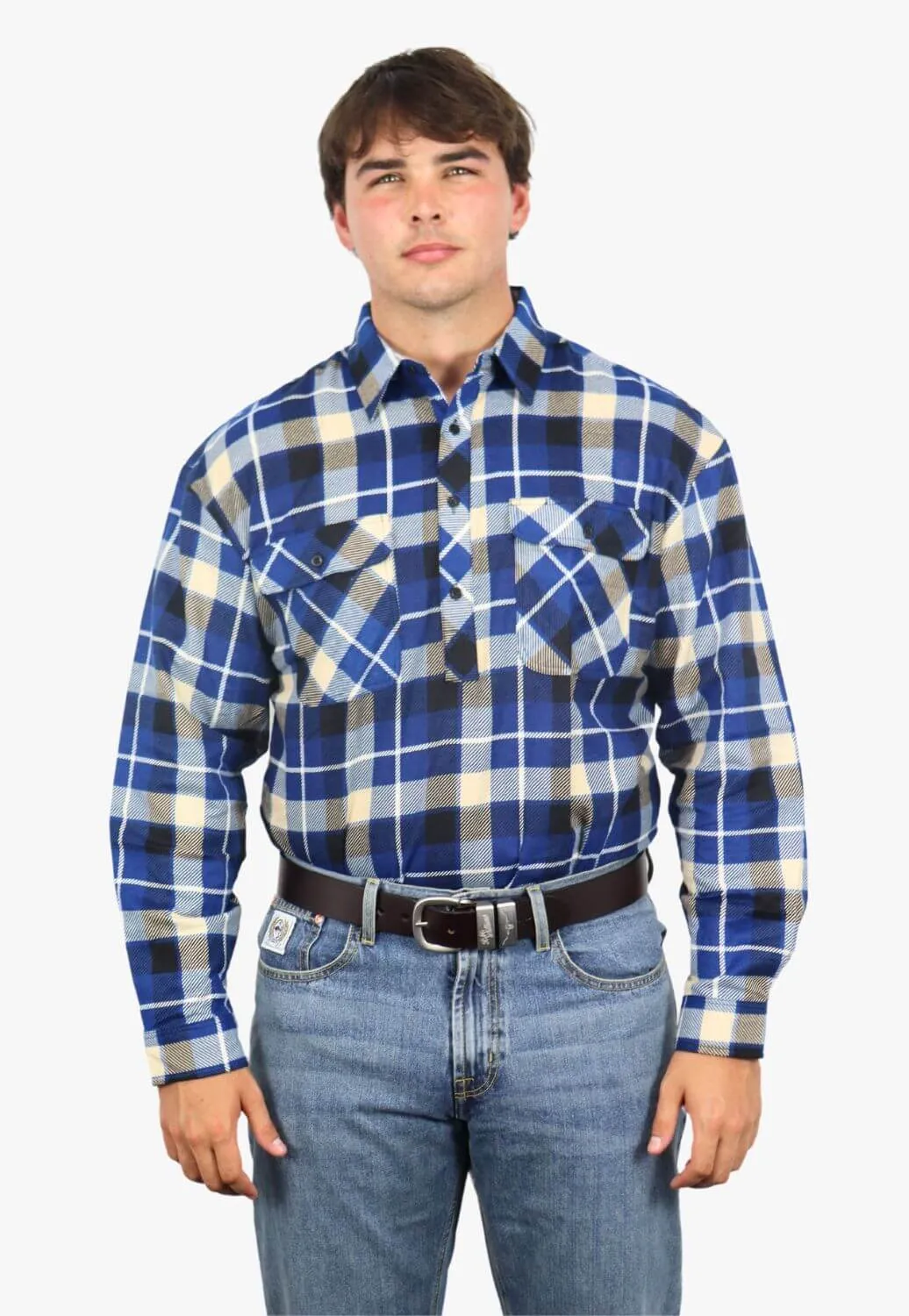 Pilbara Mens Closed Front Flannelette Shirt