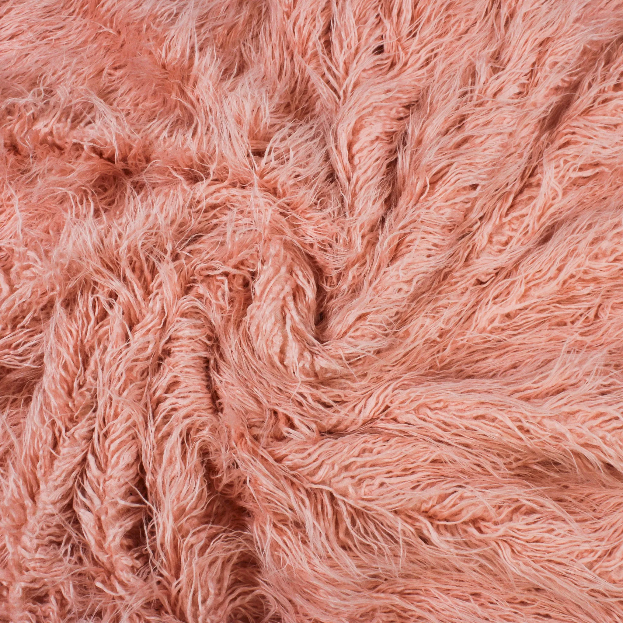 Pink Fluffy Faux Fur Flamingo Coat