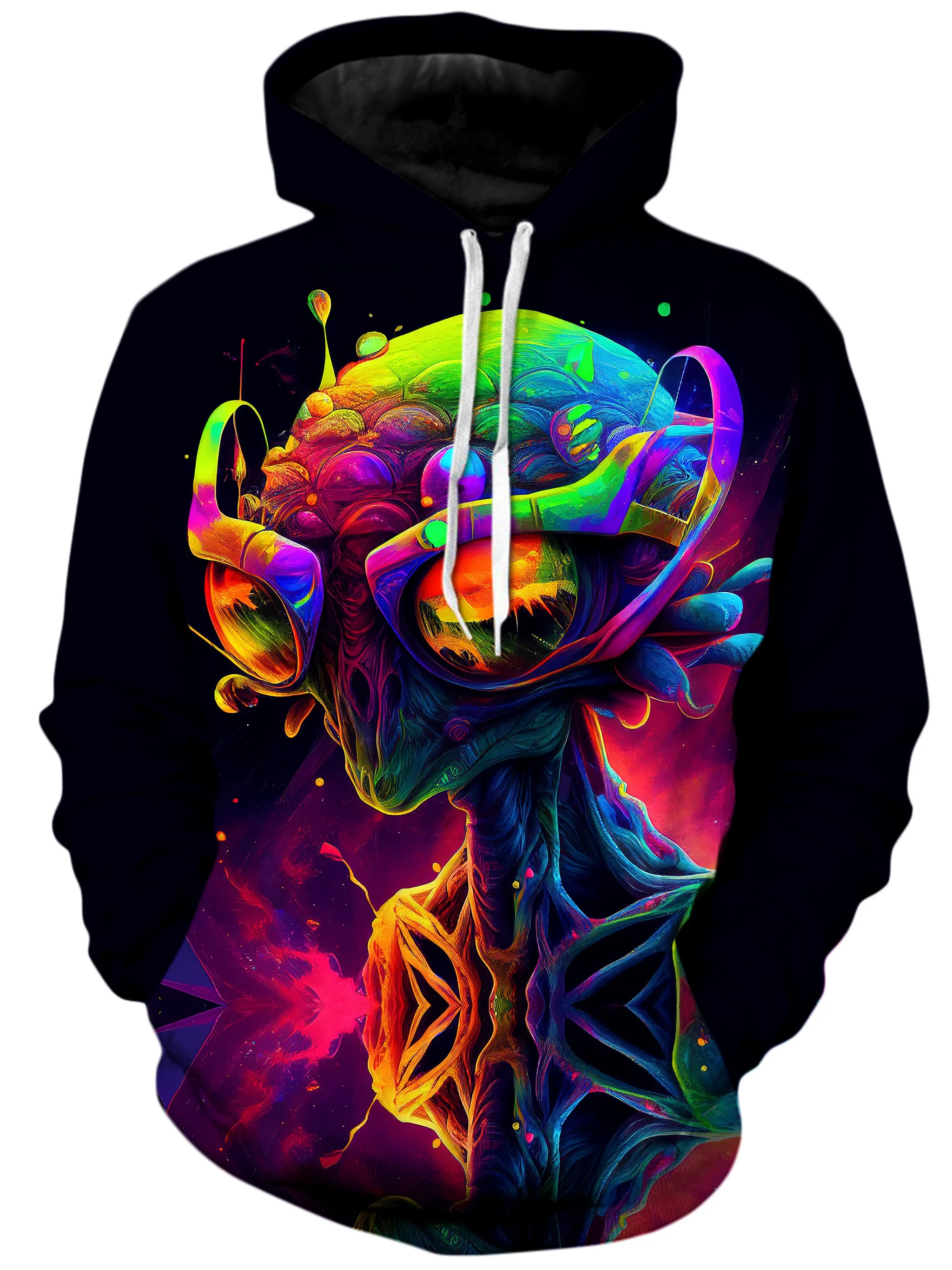 Alien Hoodie and Leggings Set with Psychedelic Design