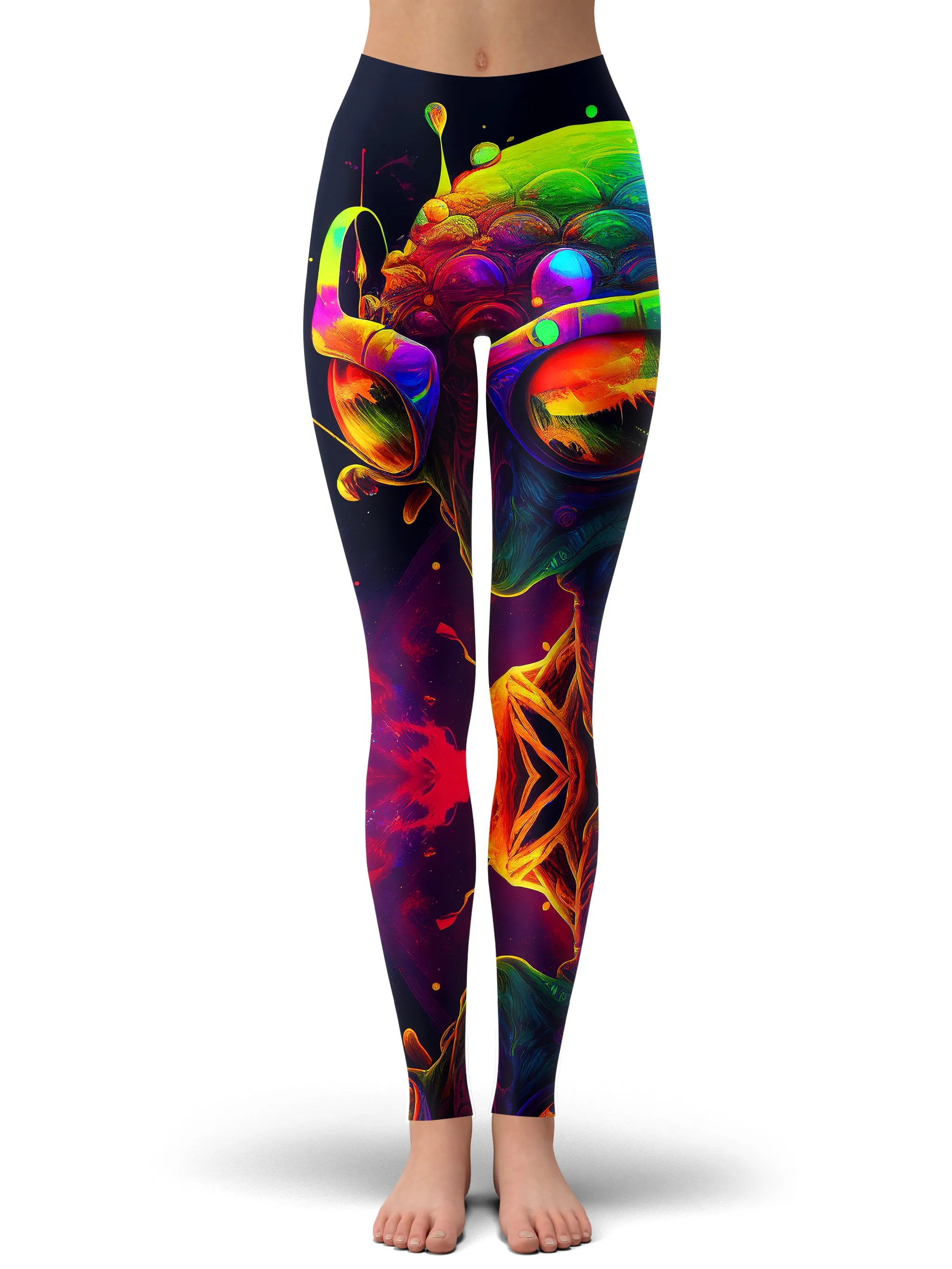 Alien Hoodie and Leggings Set with Psychedelic Design