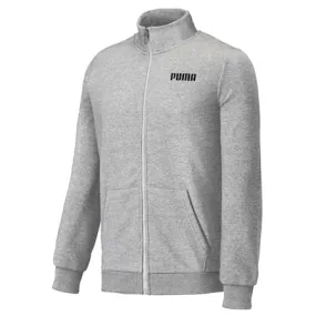 PUMA Men's Medium Gray Heather Fleece Track Jacket