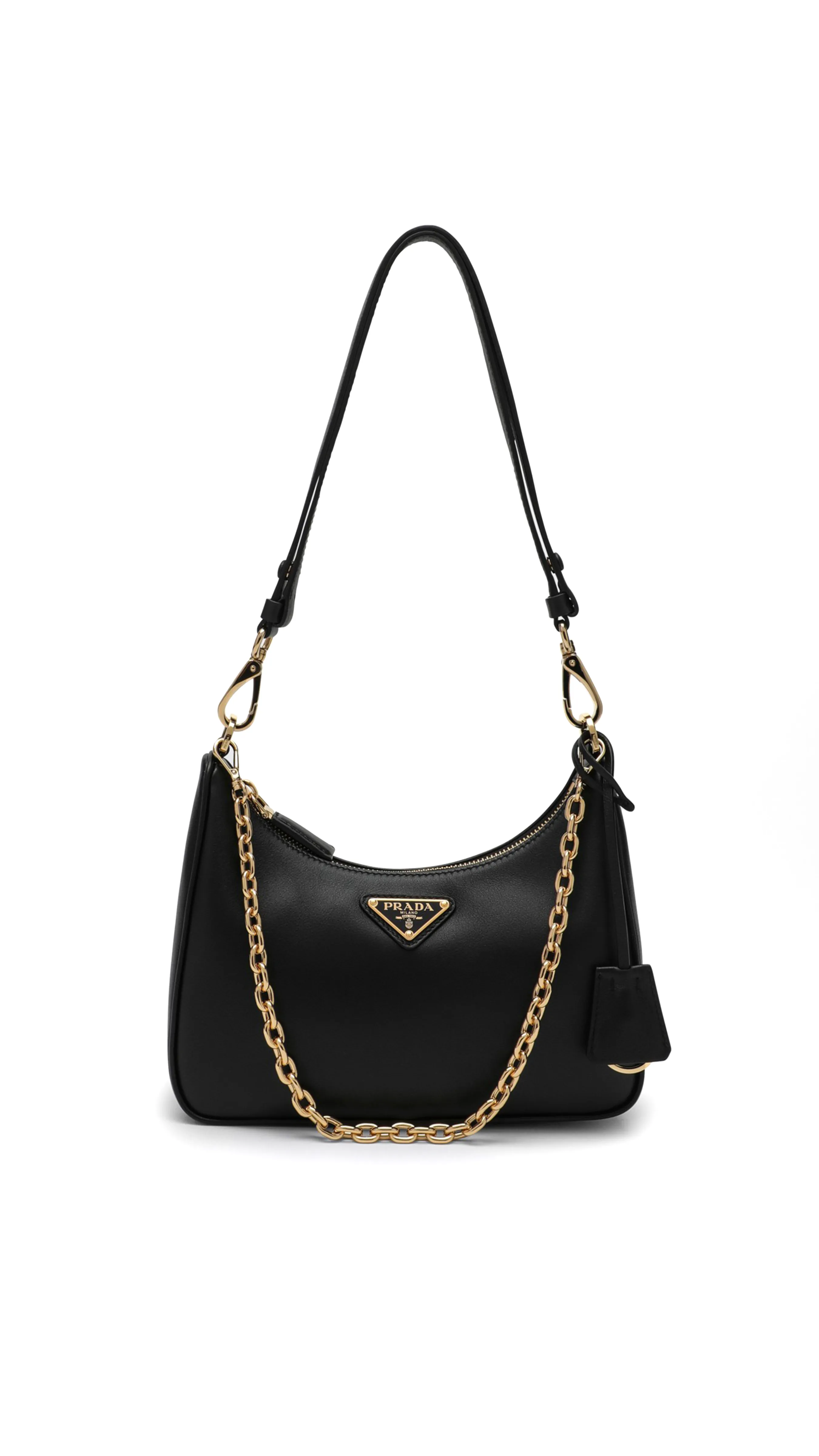 Re-Edition Black Mini Nappa Leather Bag