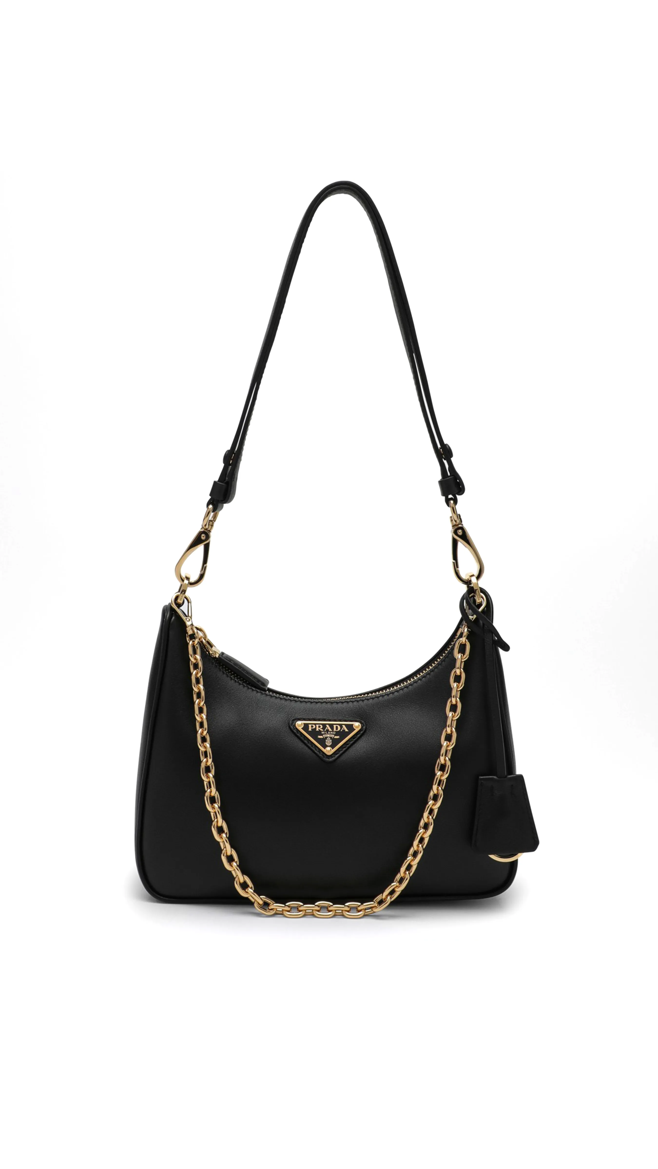 Re-Edition Black Mini Nappa Leather Bag