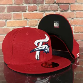 Reading Fightin Phils on Field Black and Red Plain Jane MiLB 59Fifty Fitted Cap