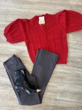 Red Social Sweater