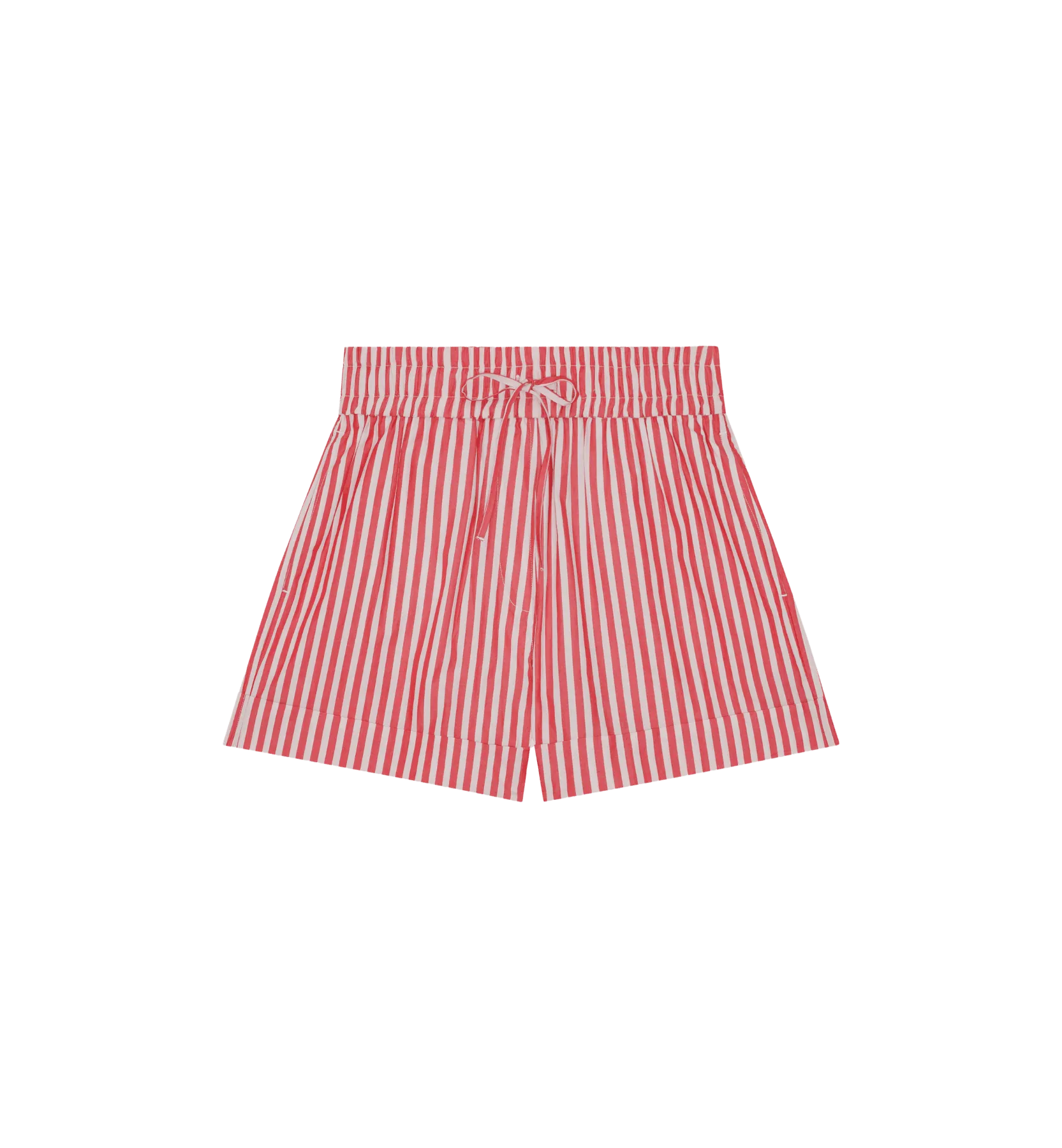 Red Striped GANNI Shorts