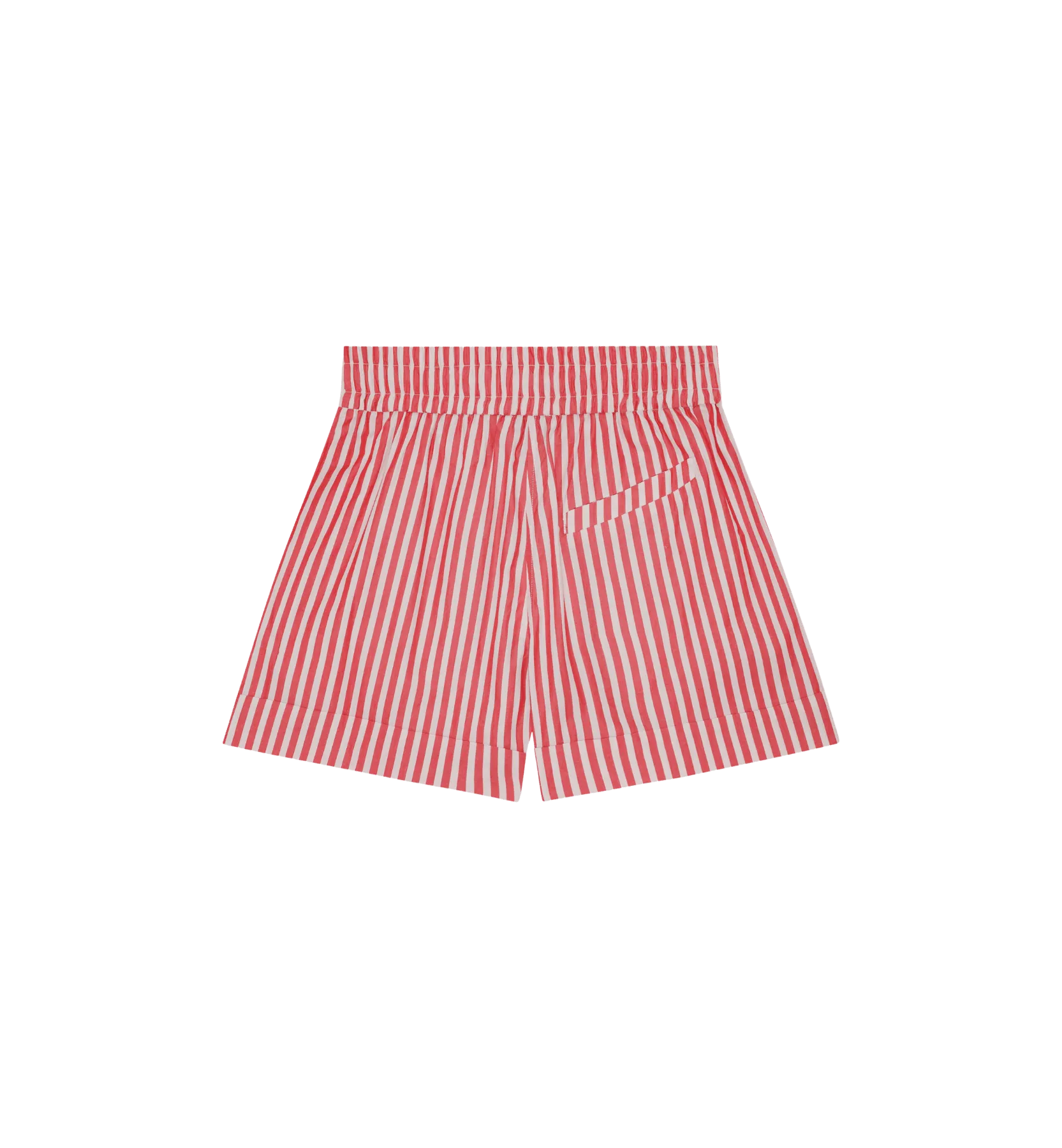 Red Striped GANNI Shorts