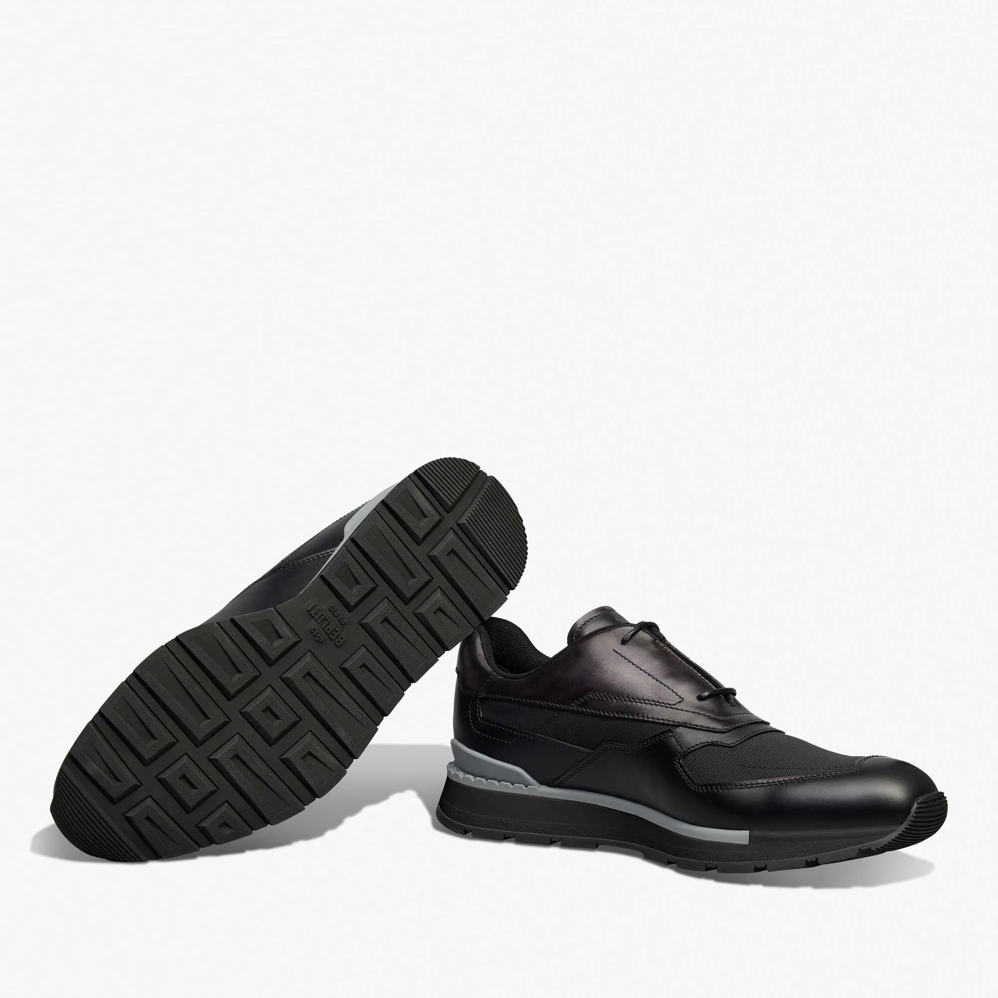 Scritto Leather And Nylon Sneaker,