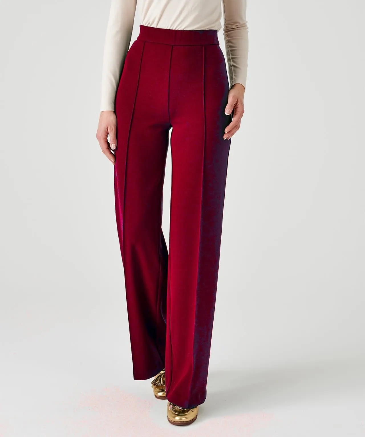 Wide-Leg Comfort Fit Trousers with Secret Stretch