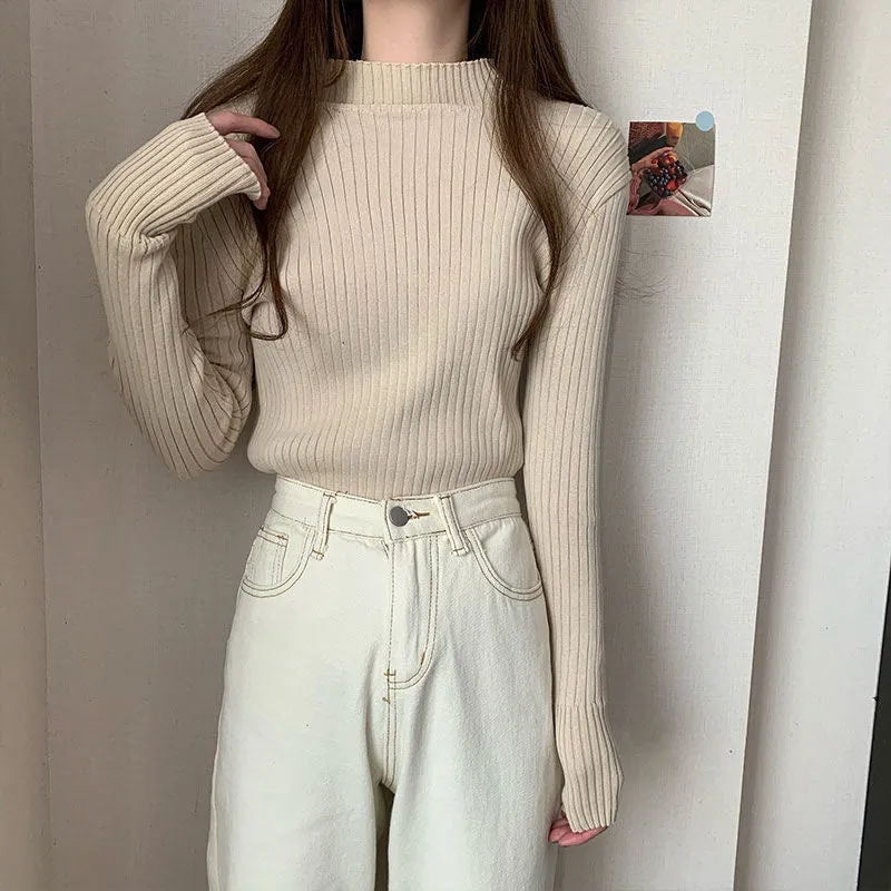 Semi High Neck Base Layer Sweater