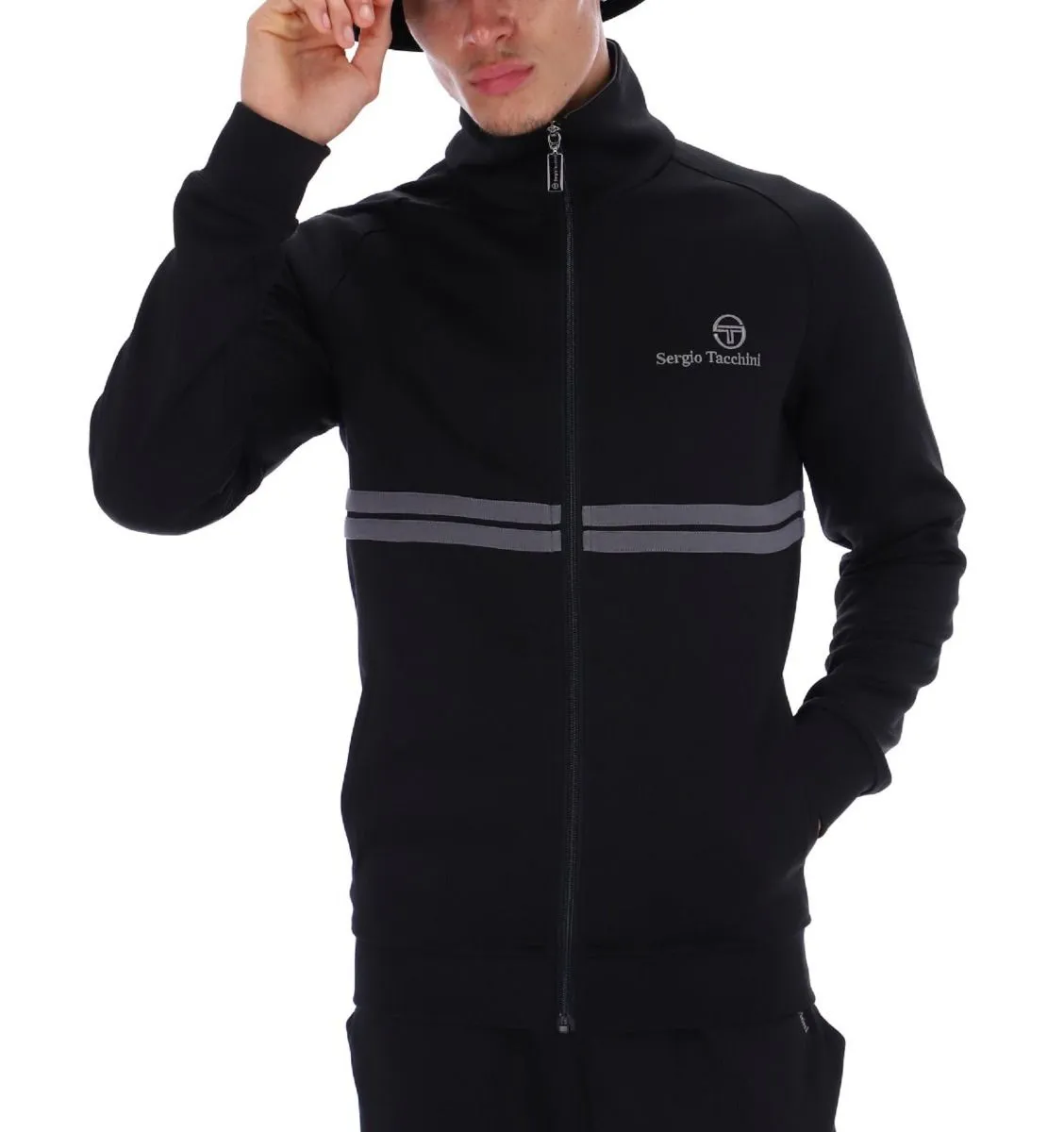 Sergio Tacchini Black Quite Shade New Dallas Track Jacket