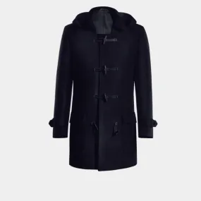 Short Duffle Blue coat with straps sleeve