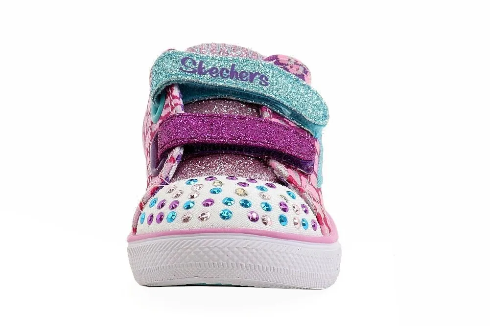 Skechers Toddler Girls Twinkle Toes Chit Chat Prolifics Light Up Sneakers Shoes