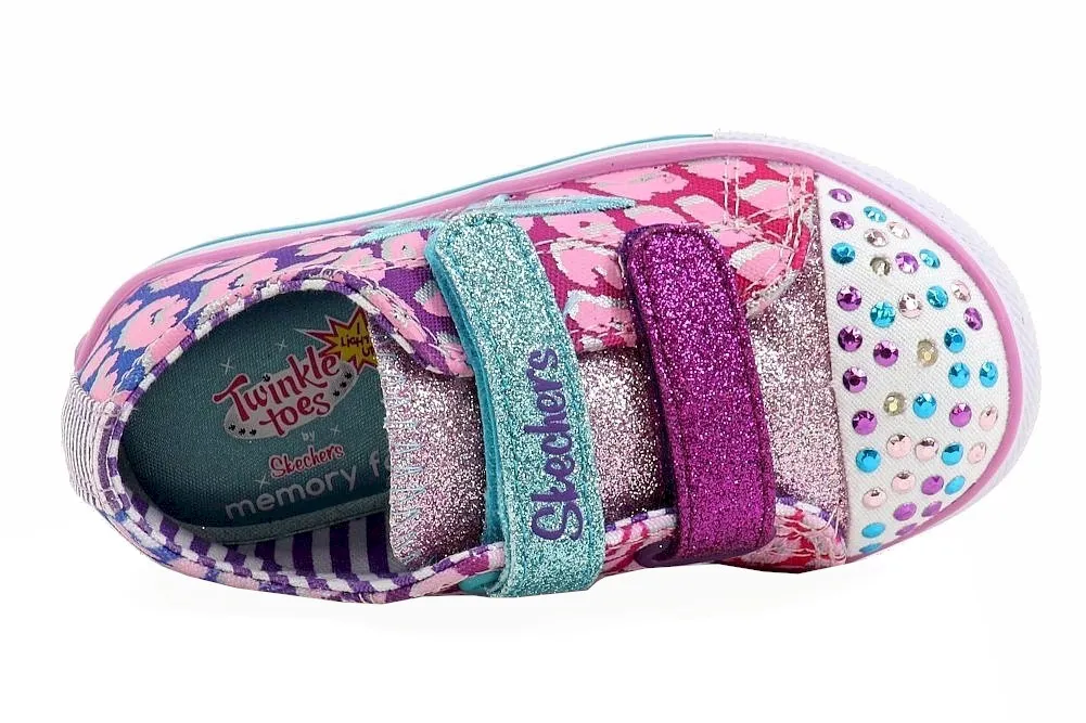 Skechers Toddler Girls Twinkle Toes Chit Chat Prolifics Light Up Sneakers Shoes