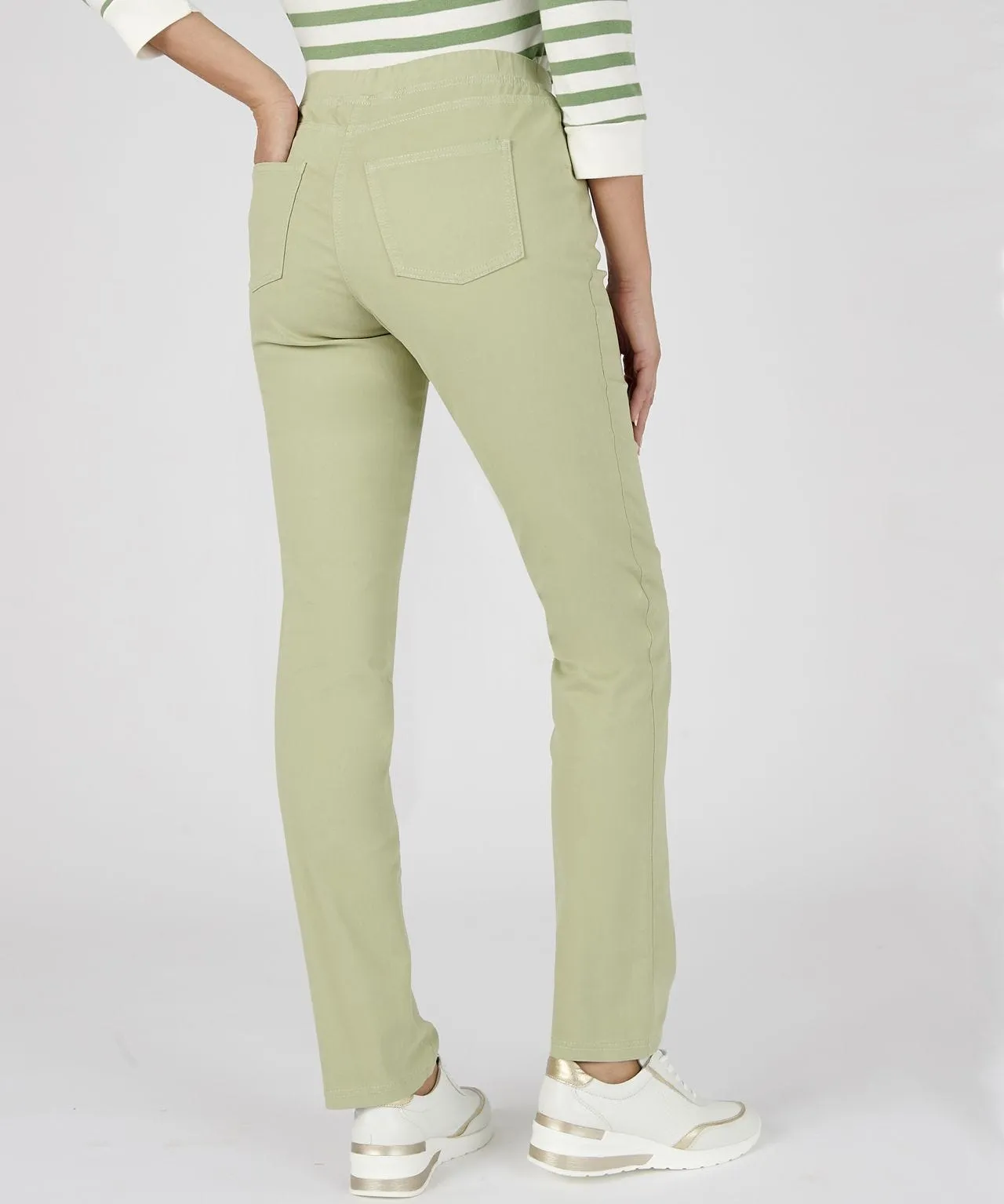 Slim Fit Stretch Pull-on Trousers