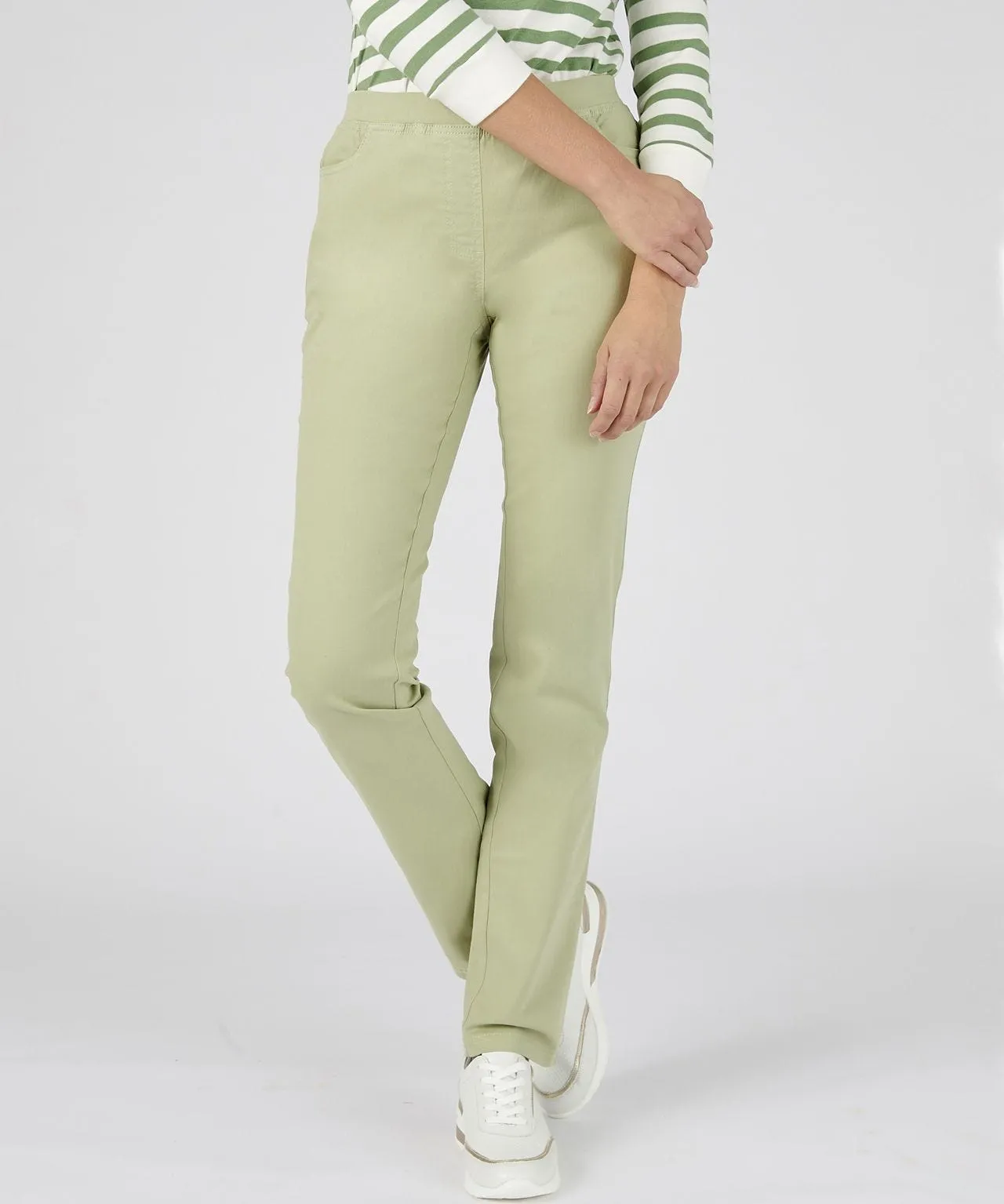 Slim Fit Stretch Pull-on Trousers