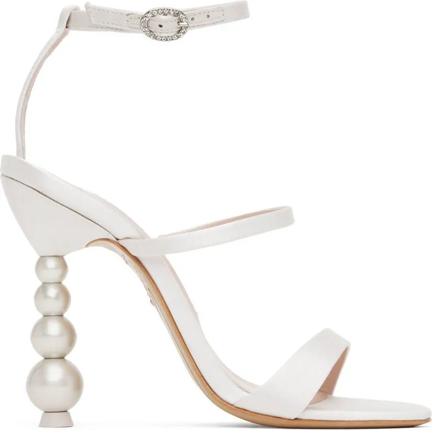 Sophia Webster Off White Rosalind Pearl Heeled Sandals