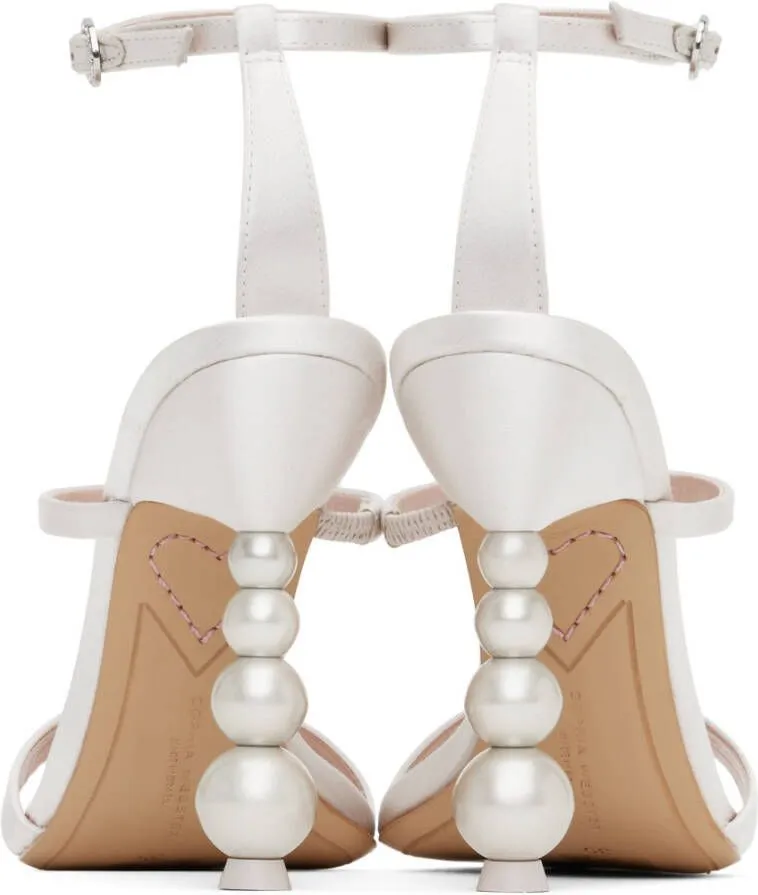 Sophia Webster Off White Rosalind Pearl Heeled Sandals