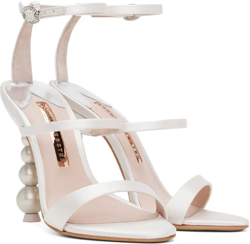 Sophia Webster Off White Rosalind Pearl Heeled Sandals