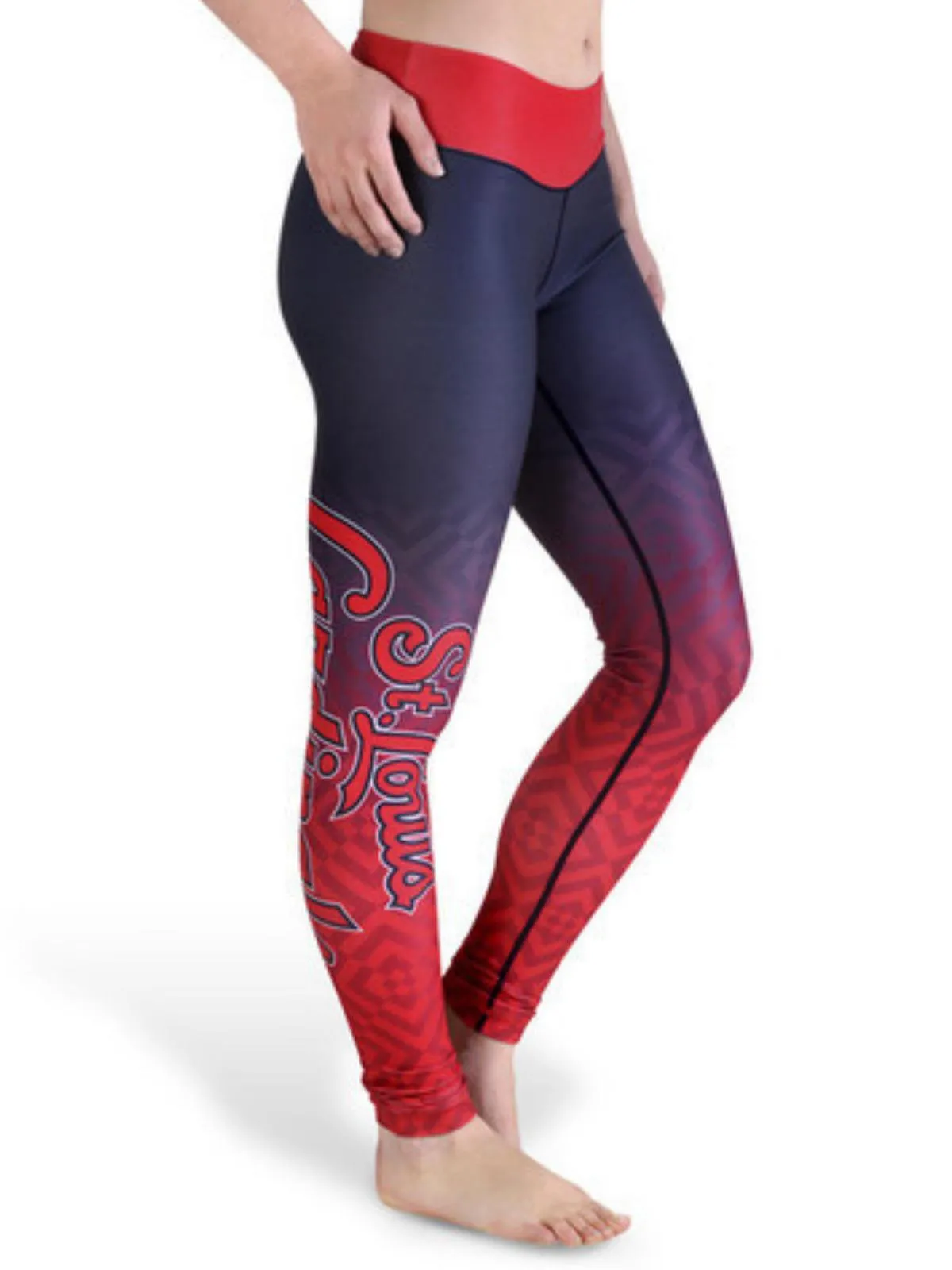 St. Louis Cardinals FC Women's Navy Red Workout Leggings