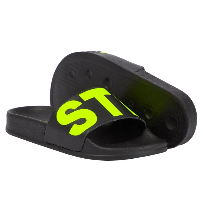 Stella McCartney Kids Logo Slide Sandals Black