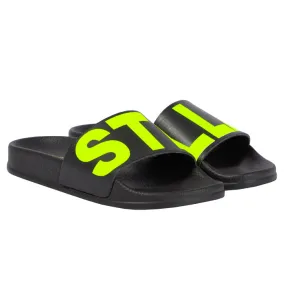 Stella McCartney Kids Logo Slide Sandals Black