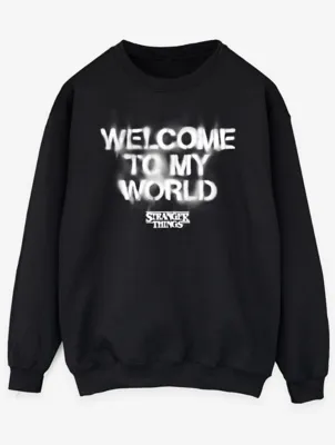 Stranger Things Black Sweatshirt: Welcome to George at ASDA