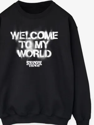 Stranger Things Black Sweatshirt: Welcome to George at ASDA