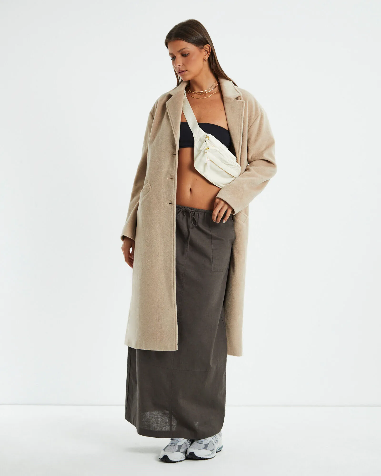 Kai Tan Oversized Coat With Structured Design and Subtitles