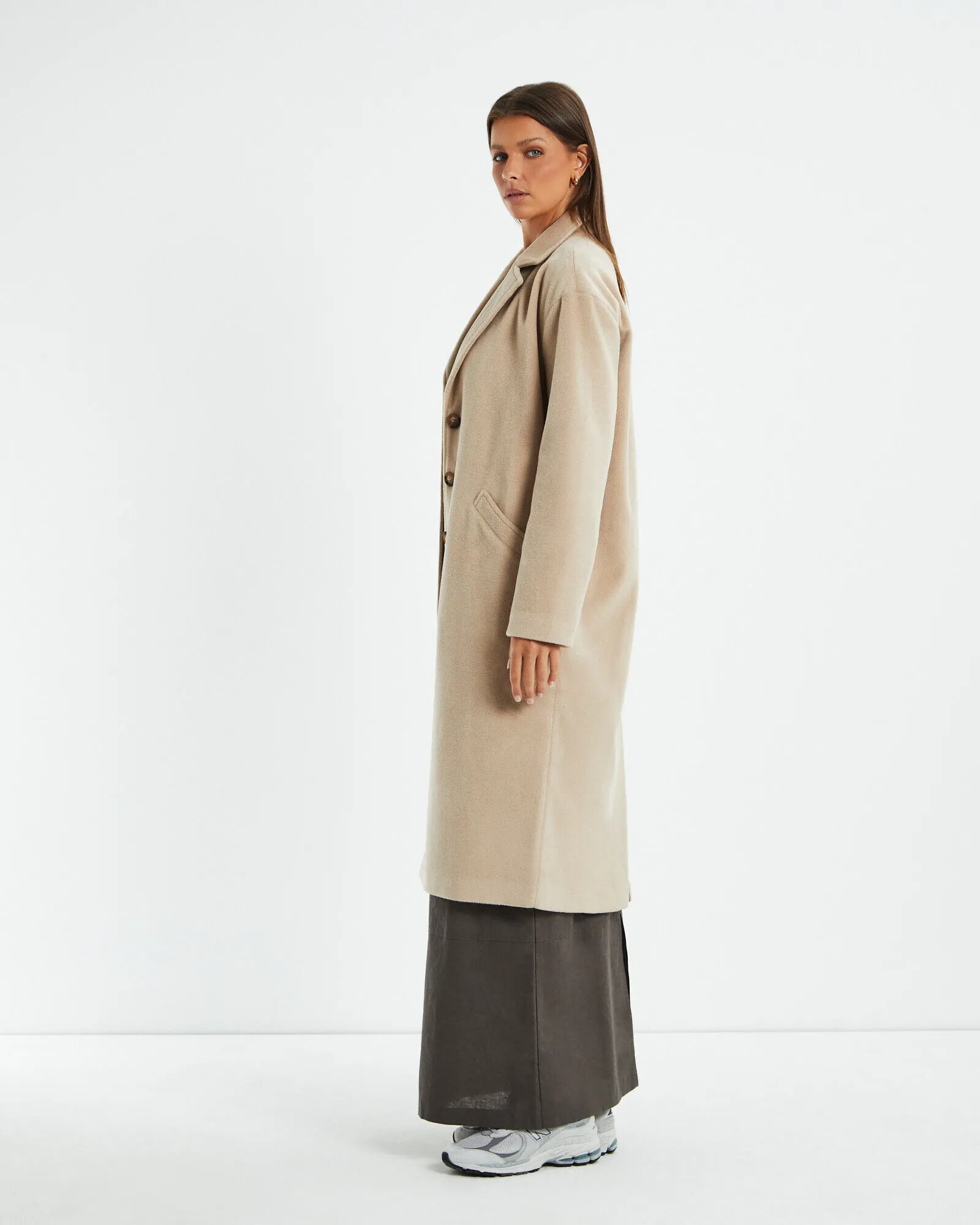 Kai Tan Oversized Coat With Structured Design and Subtitles