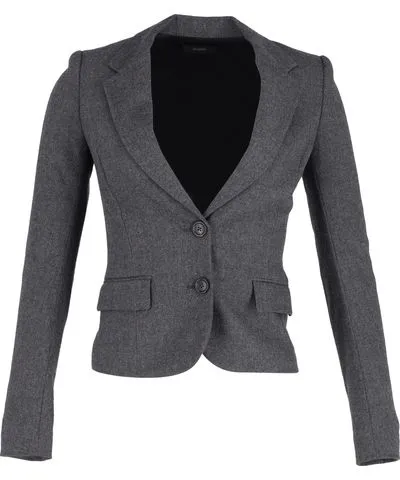 Suit Jacket in Grey Cotton