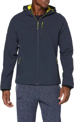 Navy Marl Dark Grey Superdry Classic Softshell Hooded Jacket