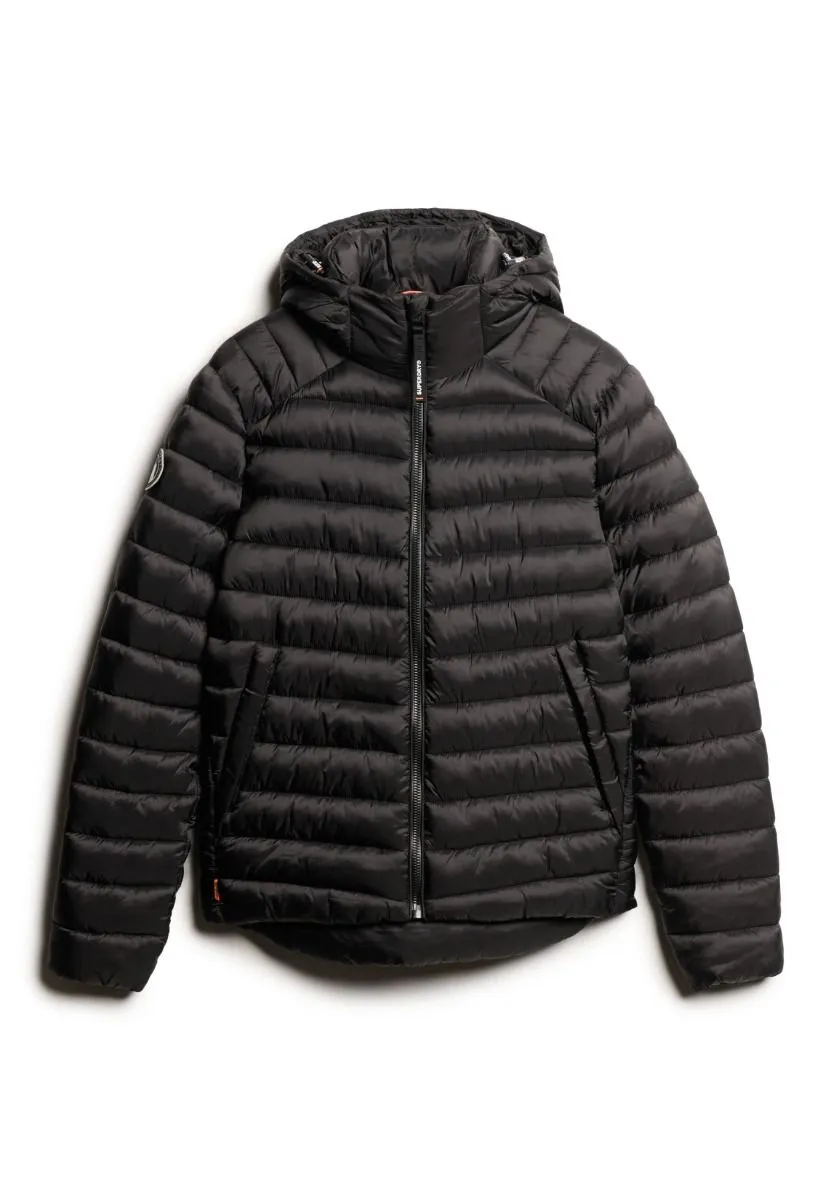 Superdry Black Hooded Fuji Sport Padded Jacket