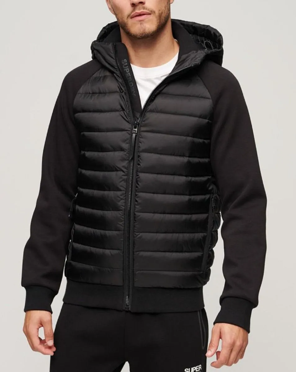 Black Hybrid Padded Storm Jacket by Superdry